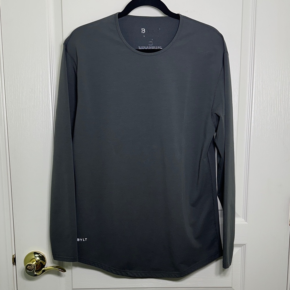 Bylt Drop-Cut Long Sleeve: LUX Charcoal - Medium